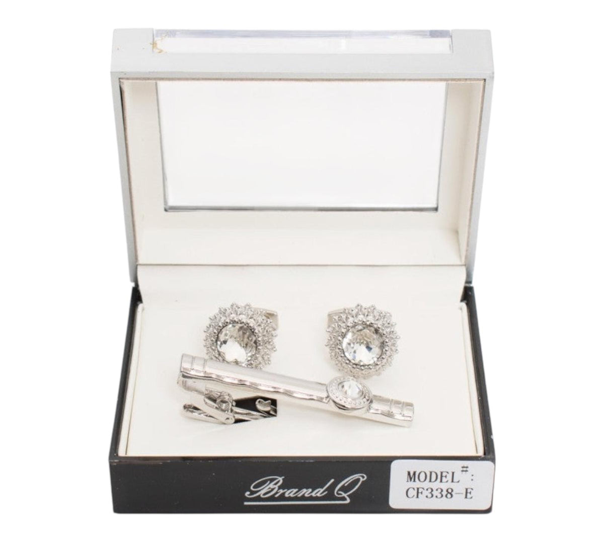 CF338 - CUFFLINKS & STANDARD TIE CLIP