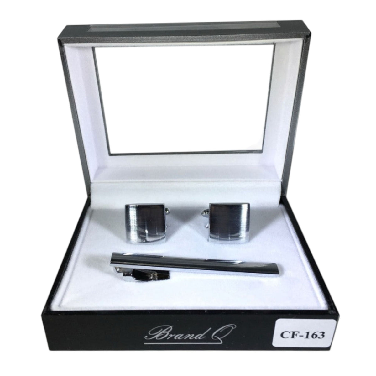 CF163 - CUFFLINKS & STANDARD TIE CLIP