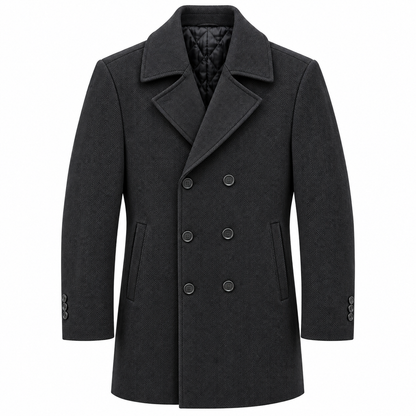 MW1536 DE-NIKO SLIM FIT DOUBLE-BREASTED WOOL BLEND COAT
