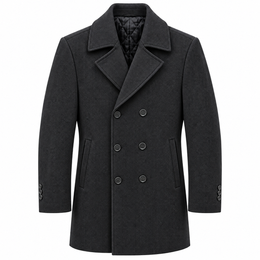 MW1536 DE-NIKO SLIM FIT DOUBLE-BREASTED WOOL BLEND COAT