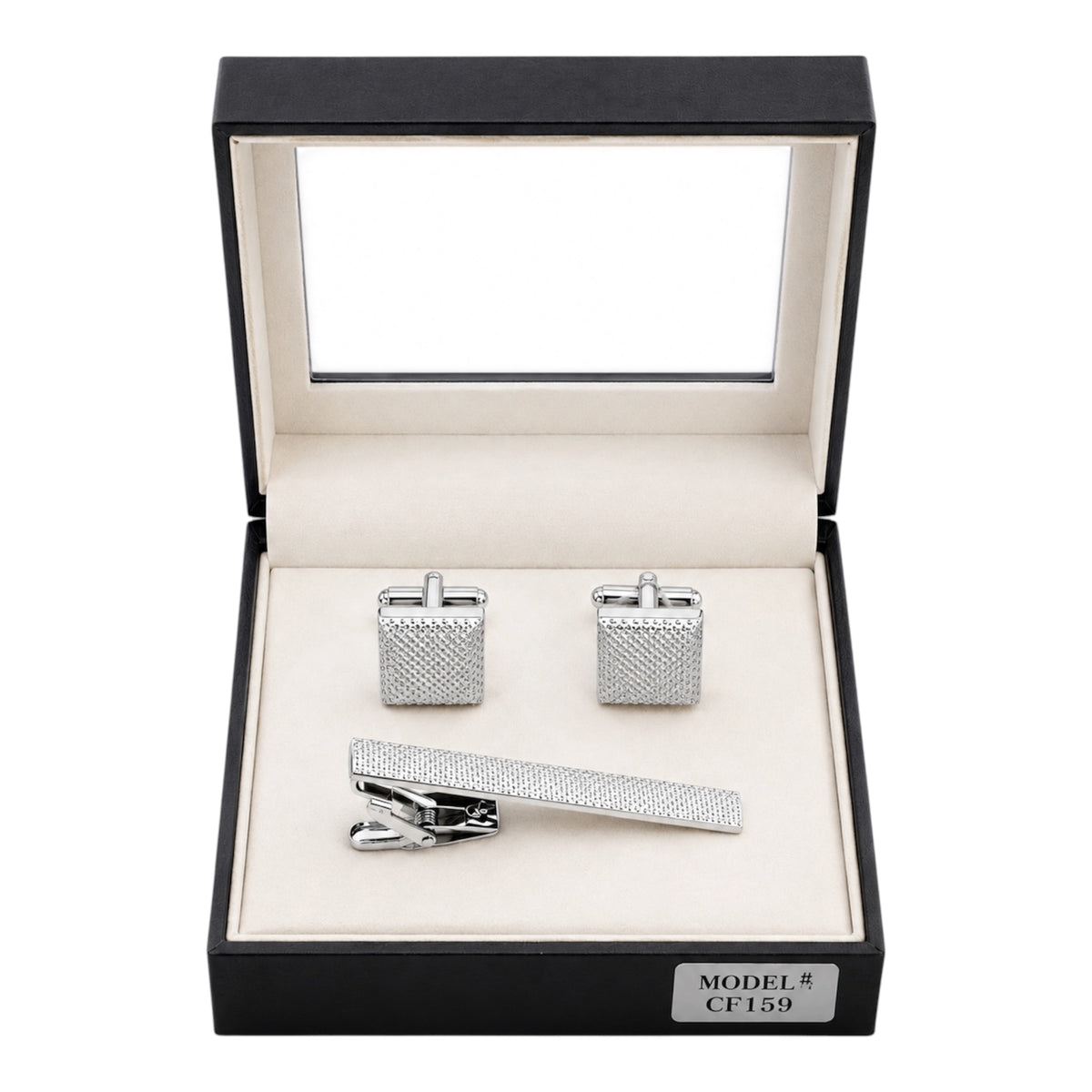 CF159 - CUFFLINKS & STANDARD TIE CLIP