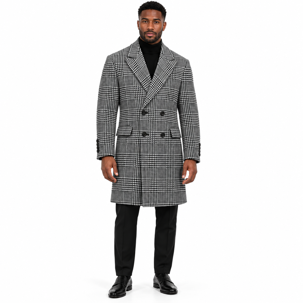 MW2303 DE-NIKO SLIM FIT DOUBLE-BREASTED WOOL BLEND COAT