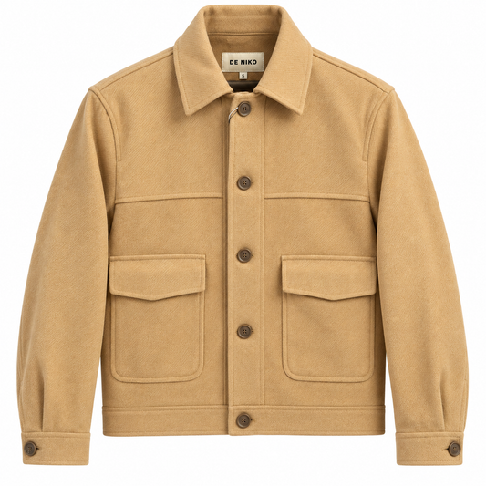 SF6239 DE-NIKO SLIM FIT CROPPED WOOL-BLEND JACKET