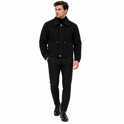 MW7123 DE-NIKO SLIM FIT CROPPED WOOL-BLEND JACKET