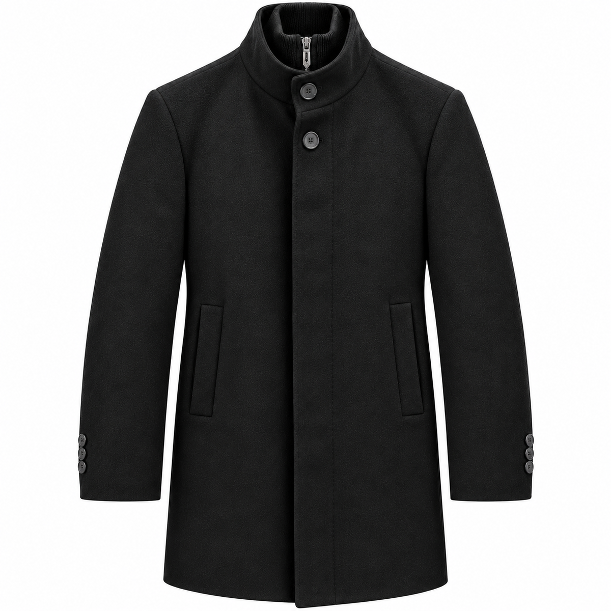 MW2259 DE-NIKO SLIM FIT MID-LENGTH WOOL-BLEND COAT