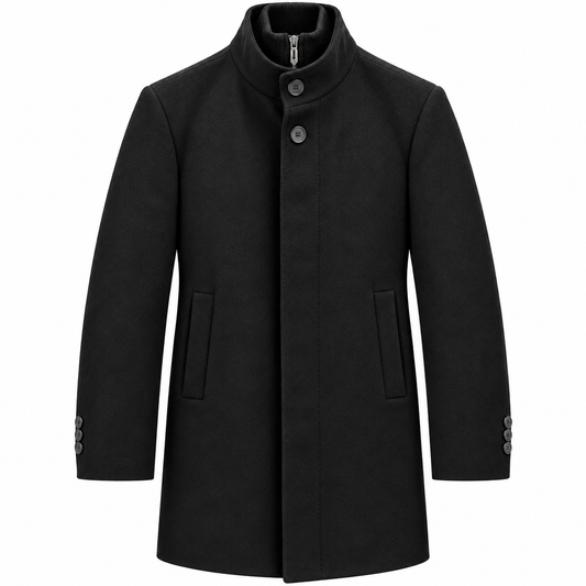MW2259 DE-NIKO SLIM FIT MID-LENGTH WOOL-BLEND COAT