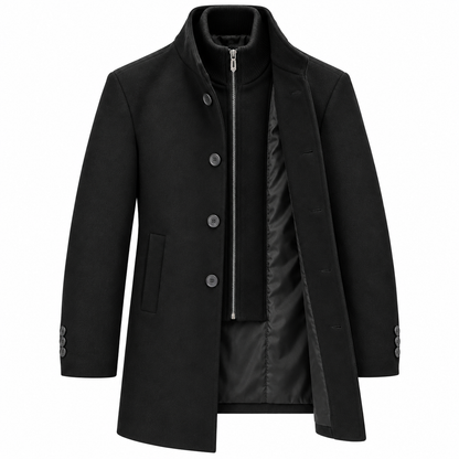 MW2259 DE-NIKO SLIM FIT MID-LENGTH WOOL-BLEND COAT