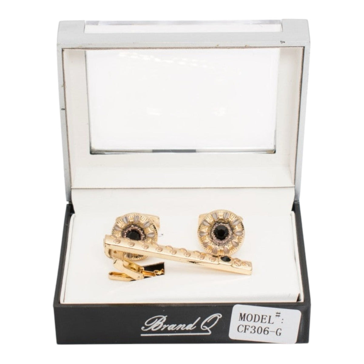 CF306 - CUFFLINKS & STANDARD TIE CLIP