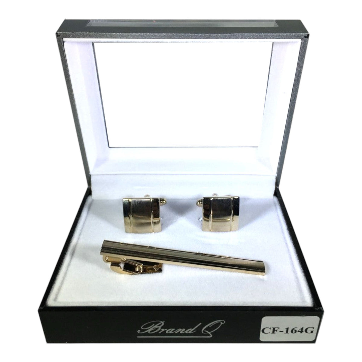 CF164 - CUFFLINKS & STANDARD TIE CLIP