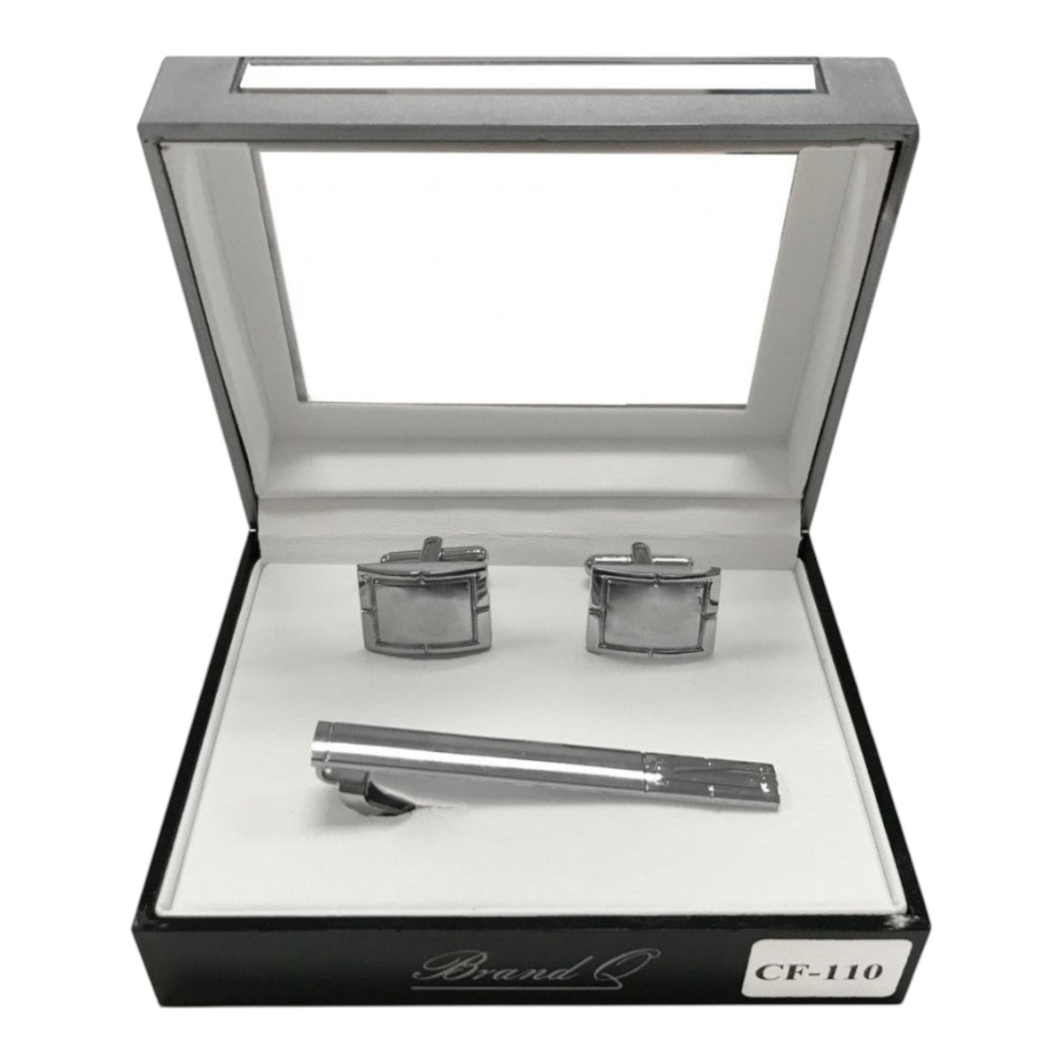 CF110 - CUFFLINKS & STANDARD TIE CLIP