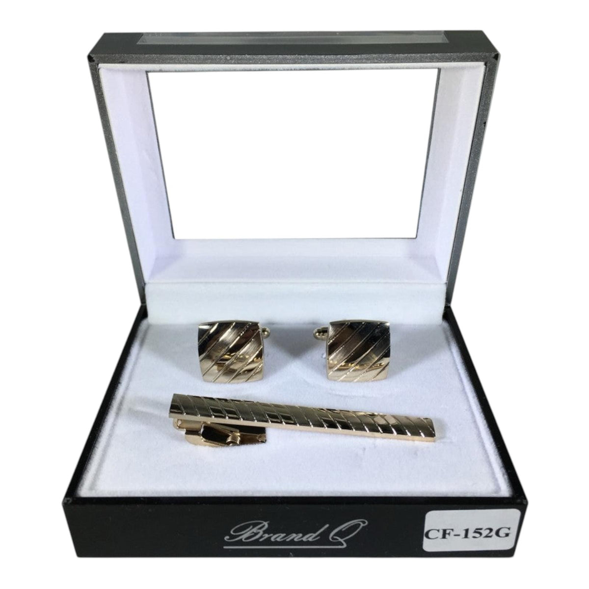 CF152 - CUFFLINKS & STANDARD TIE CLIP
