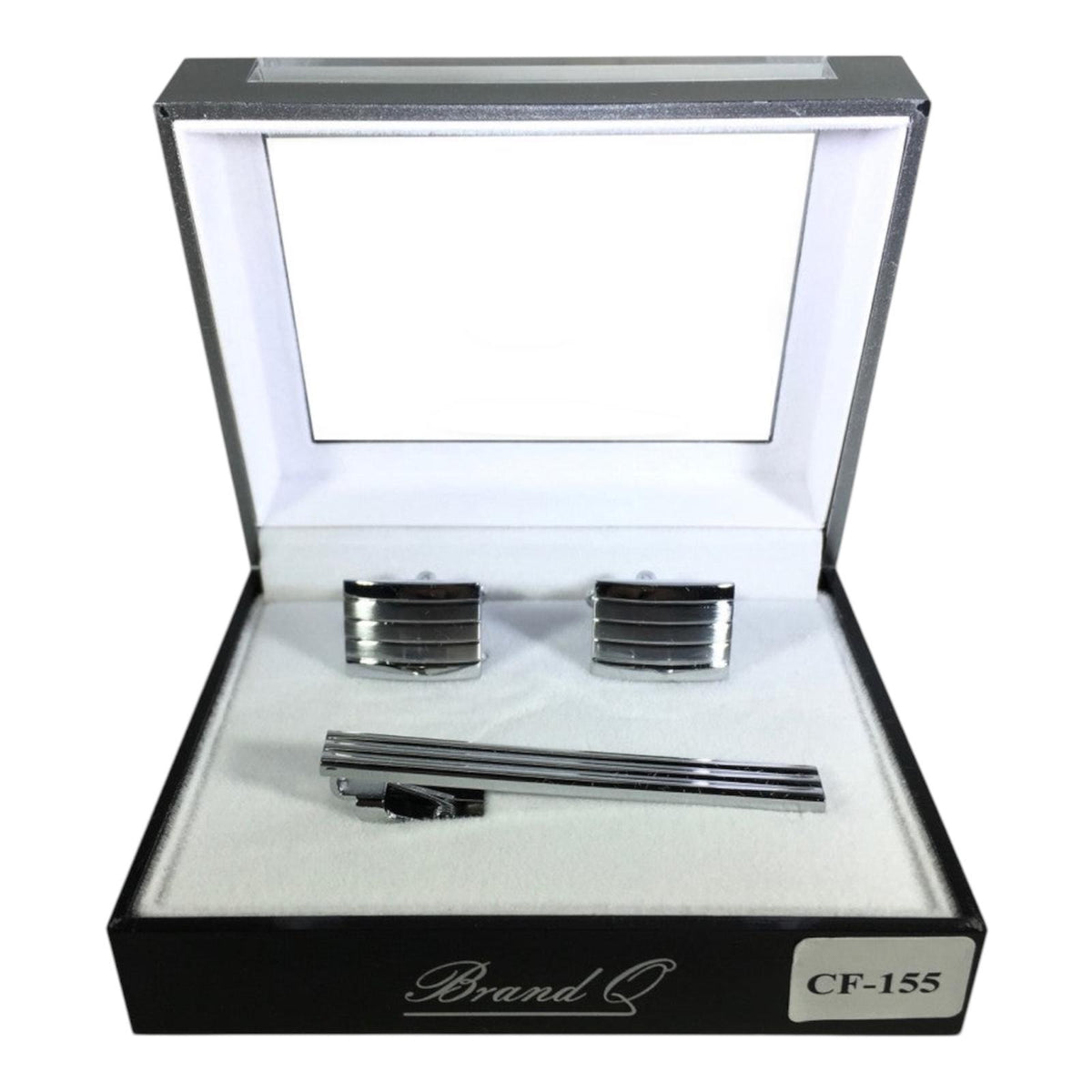 CF155 - CUFFLINKS & STANDARD TIE CLIP