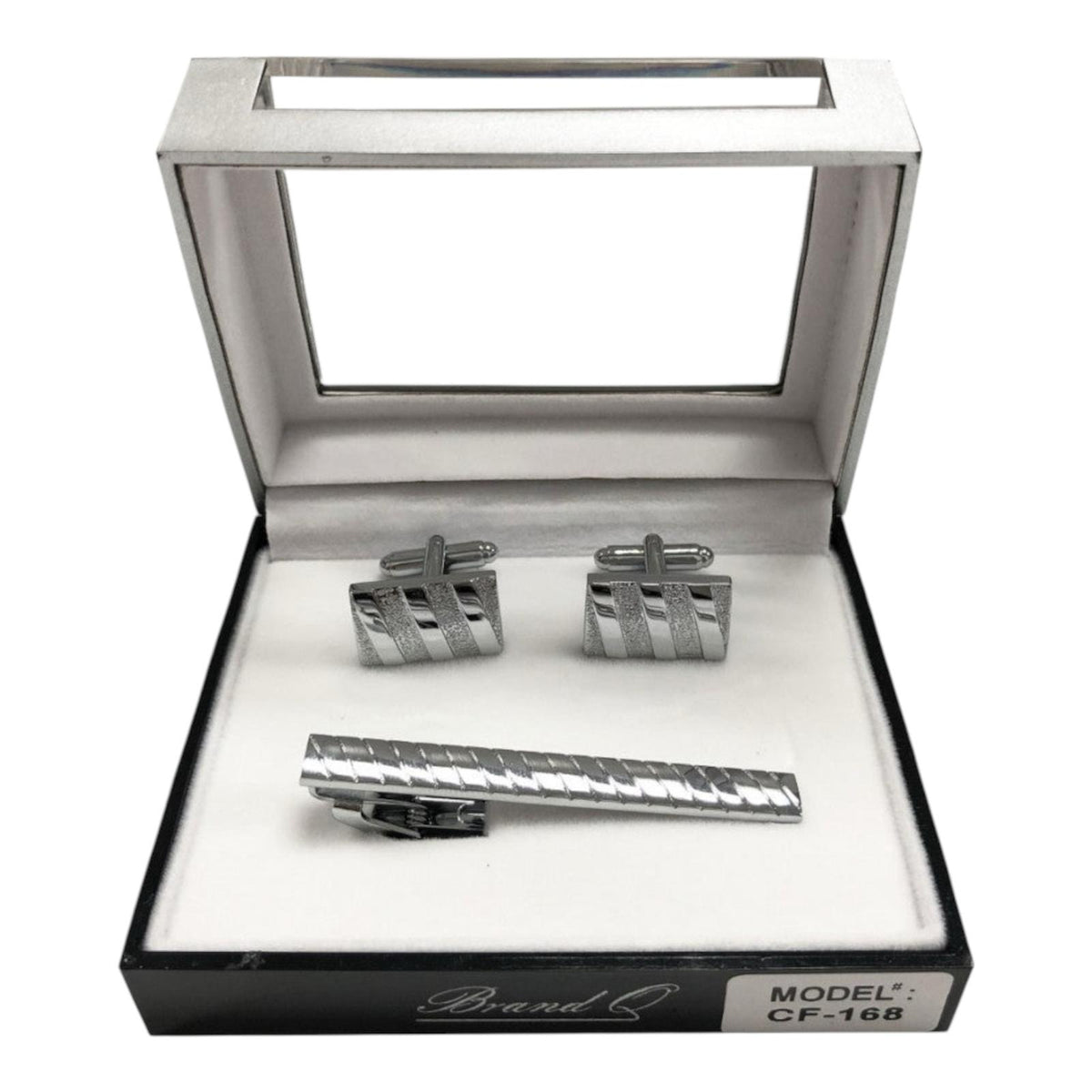 CF168 - CUFFLINKS& STANDARD TIE CLIP