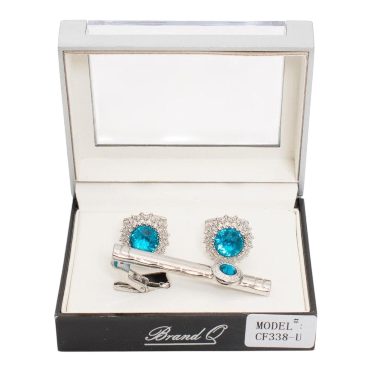 CF338 - CUFFLINKS & STANDARD TIE CLIP